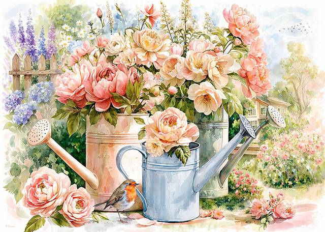 CherryPazzi - Soft Garden Love - 1000 Piece Jigsaw Puzzle