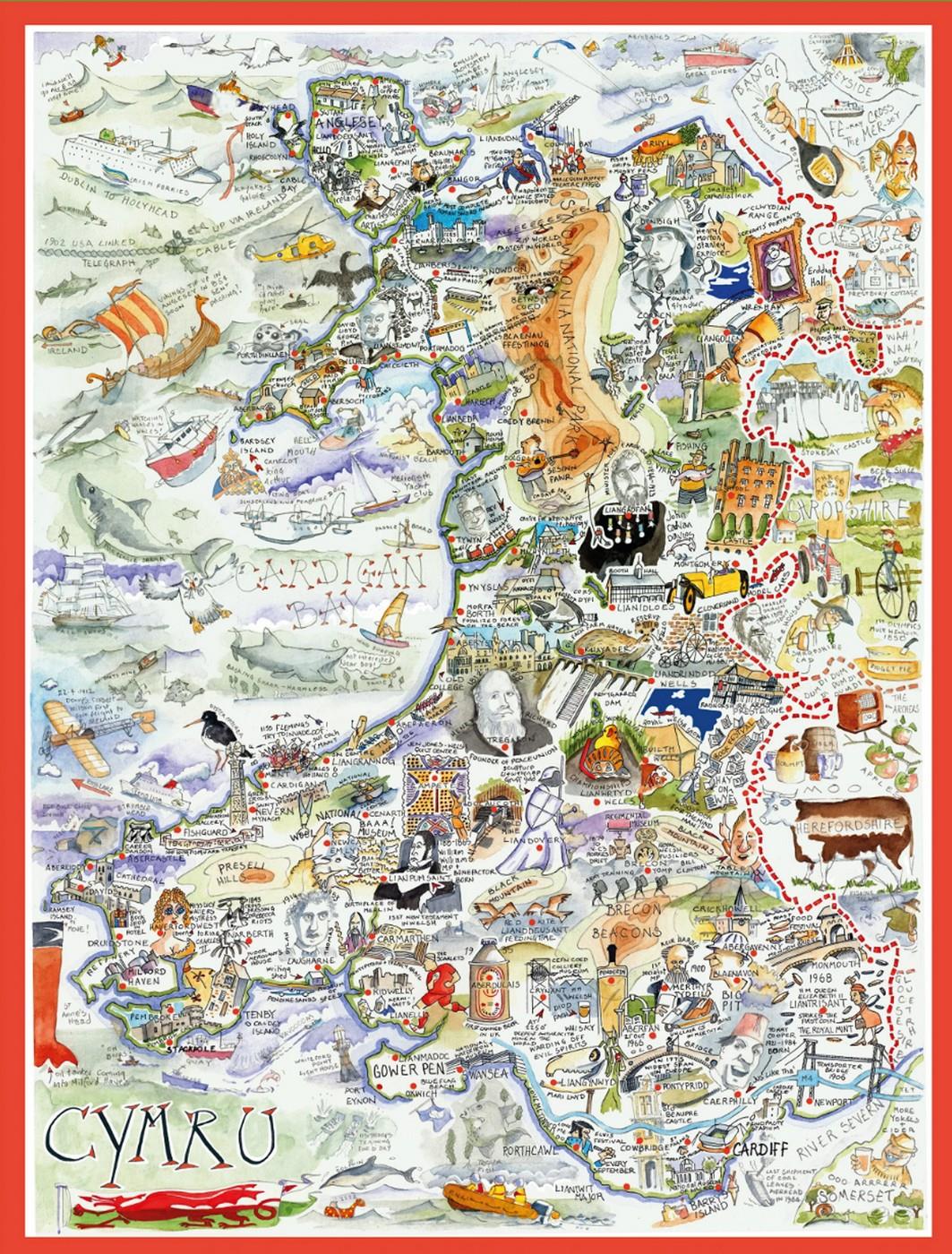 Happy Puzzle - Wales - 1000 Piece Jigsaw Puzzle