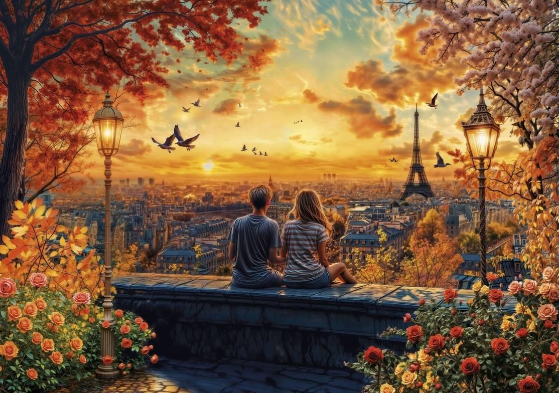 Educa - In Love In Paris - 1500 Piece Jigsaw Puzzle