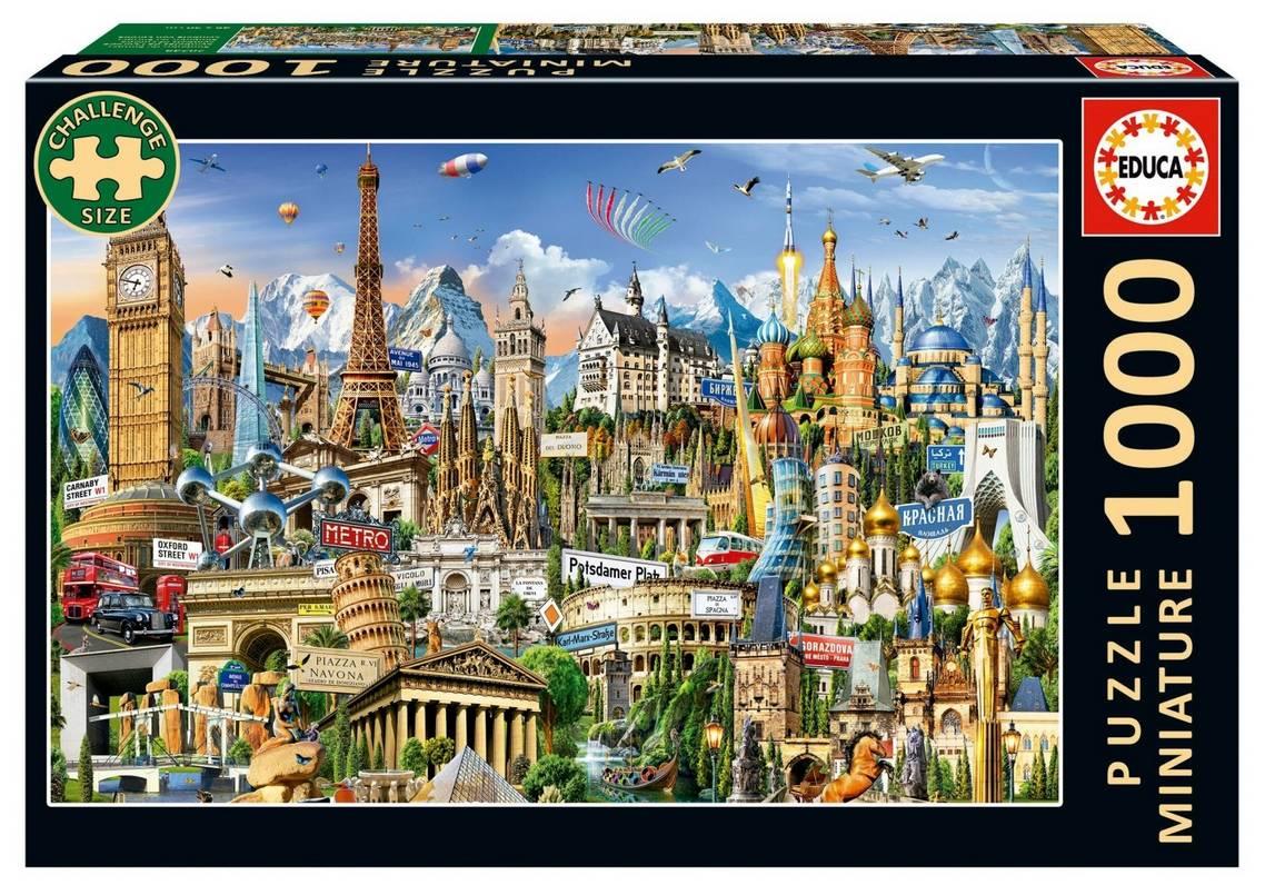 Educa - Symbols Of Europe - 1000 Piece Miniature Jigsaw Puzzle