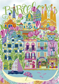 Educa - Barcelona By Car - 1000 Piece Jigsaw Puzzle