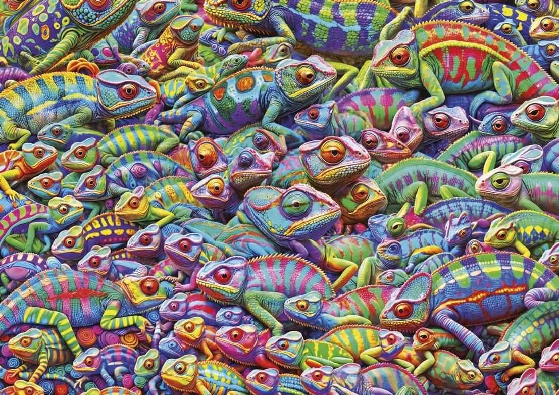 Educa - Chameleon Chaos - 1000 Piece Jigsaw Puzzle
