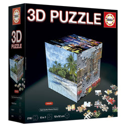 Educa - Puzzle Cube Travel - 216 Piece 3D Jigsaw Puzzle