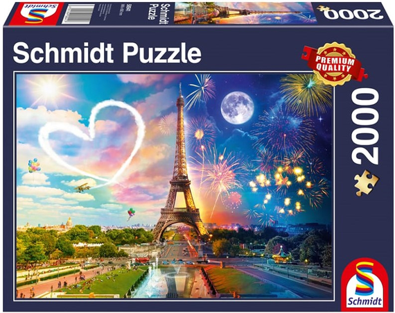 Schmidt - Paris Night & Day - Lars Stewart - 2000 Piece Jigsaw Puzzle