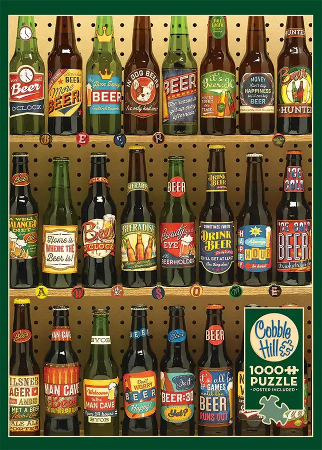 Cobble Hill - Beer Collection Bottles - 1000 Piece Jigsaw Puzzle