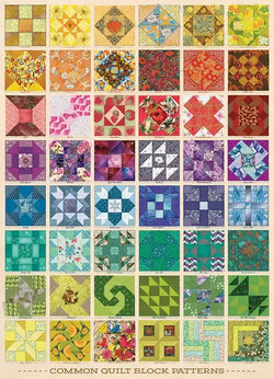 Cobble Hill - Common Quilt Blocks - 1000 Piece Jigsaw Puzzle