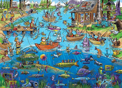 Cobble Hill - DoodleTown Gone Fishing - 1000 Piece Jigsaw Puzzle