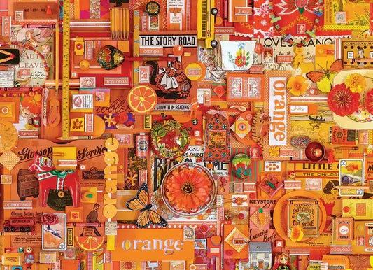 Cobble Hill - Orange - Colours Series - 1000 Piece Jigsaw Puzzle