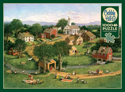 Cobble Hill - Picnic by the Bridge - 1000 Piece Jigsaw Puzzle