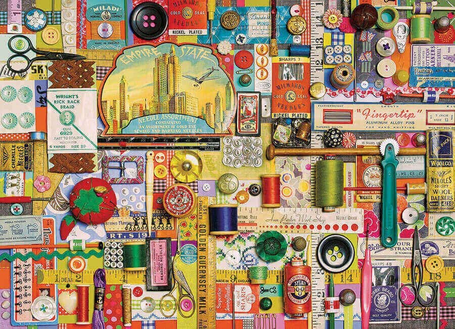 Cobble Hill - Sewing Notions - 1000 Piece Jigsaw Puzzle
