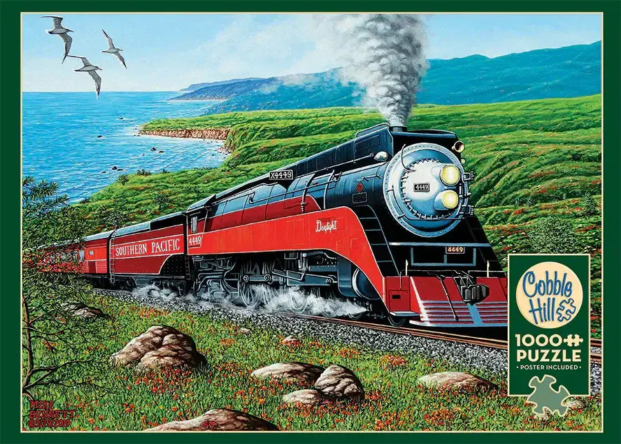 Cobble Hill - Southern Pacific Locomotive - 1000 Piece Jigsaw Puzzle