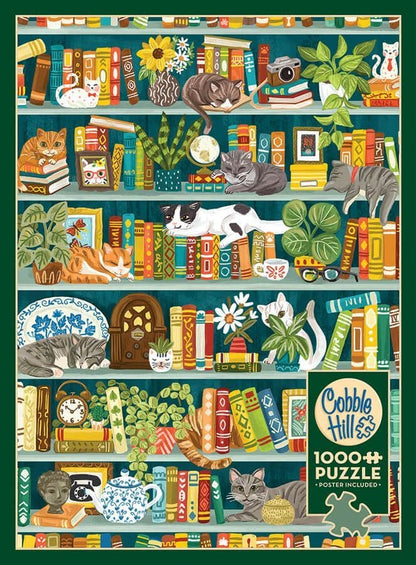 Cobble Hill - The Purrfect Bookshelf - 1000 Piece Jigsaw Puzzle