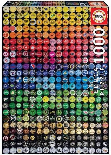 Educa - Bottle Cap Collage - 1000 Piece Jigsaw Puzzle