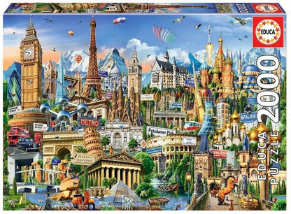 Educa - Europe Landmarks - 2000 Piece Jigsaw Puzzle