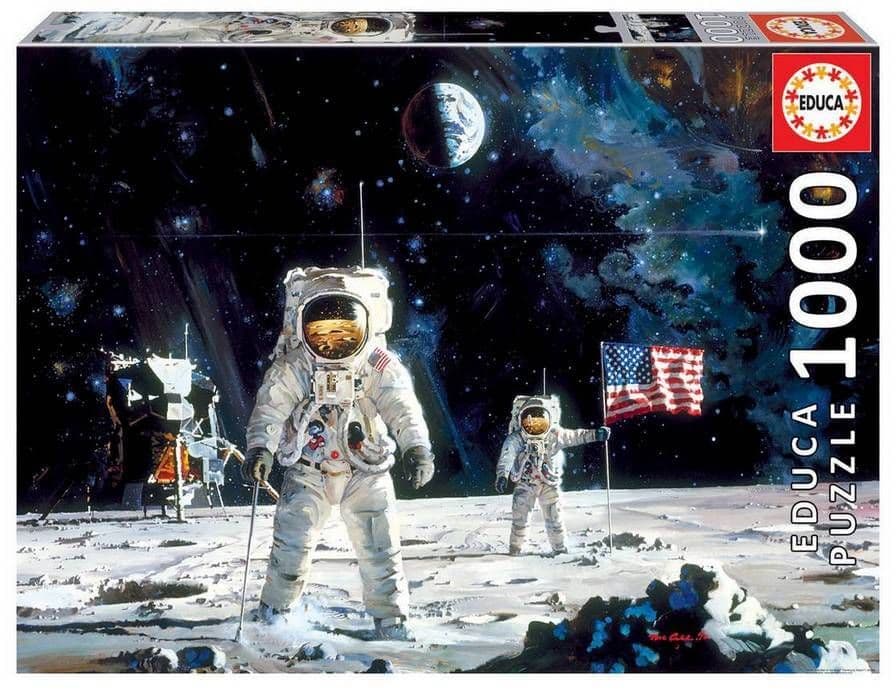 Educa - First Men on The Moon - 1000 Piece Jigsaw Puzzle