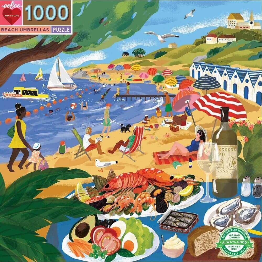  eeBoo Piece and Love Blue Kitchen 1000 Piece Square Adult  Jigsaw Puzzle/Ages 14+ (PZTBUK) : Toys & Games