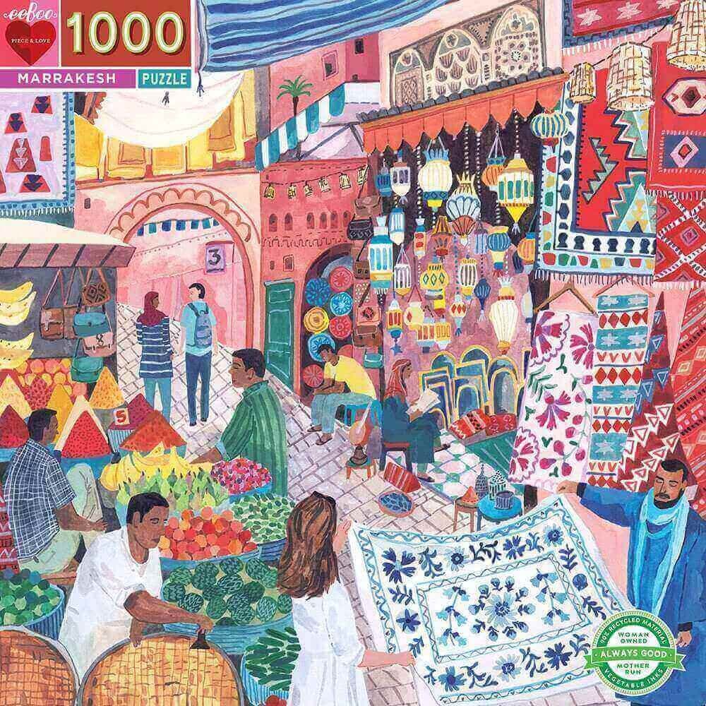  eeBoo Piece and Love Blue Kitchen 1000 Piece Square Adult  Jigsaw Puzzle/Ages 14+ (PZTBUK) : Toys & Games