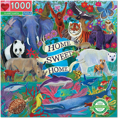 Eeboo - Planet Earth - 1000 Piece Jigsaw Puzzles