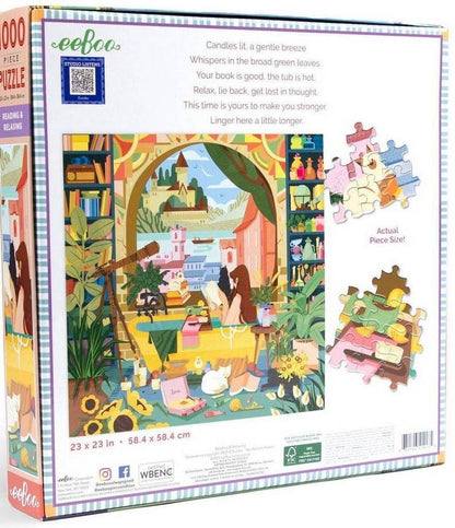 Eeboo - Reading & Relaxing - 1000 Piece Jigsaw Puzzle