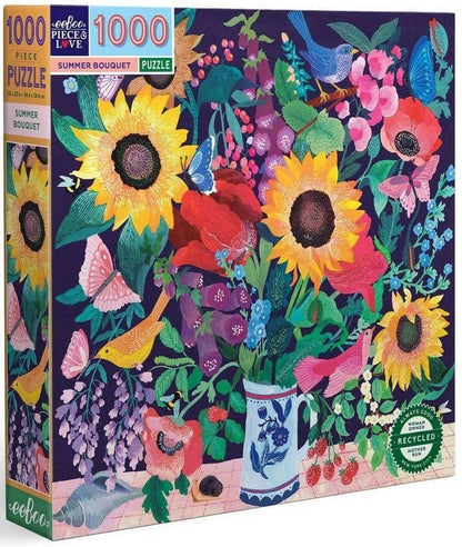 Eeboo - Summer Bouquet - 1000 Piece Jigsaw Puzzle