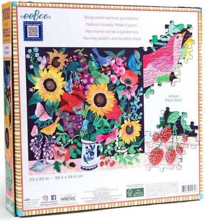 Eeboo - Summer Bouquet - 1000 Piece Jigsaw Puzzle