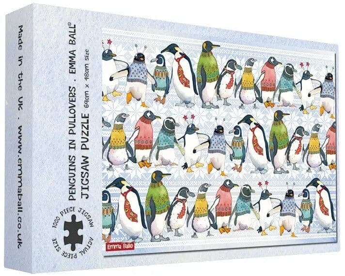 Emma Ball - Penguins in Pullovers - 1000 Piece Jigsaw Puzzle