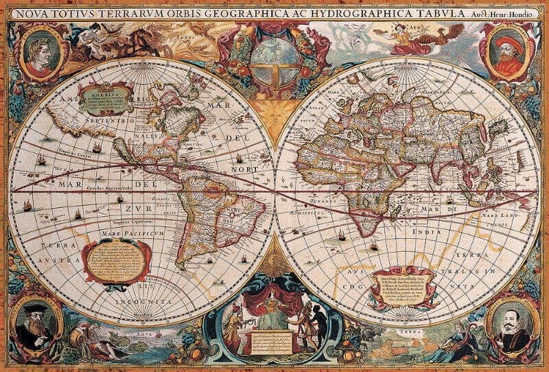 Eurographics - Antique World Map - 2000 Piece Jigsaw Puzzle