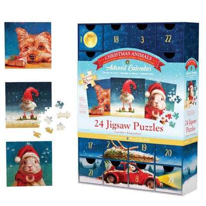 Eurographics - Christmas Animals - Advent Calendar - 24 x 50 Jigsaw Puzzle