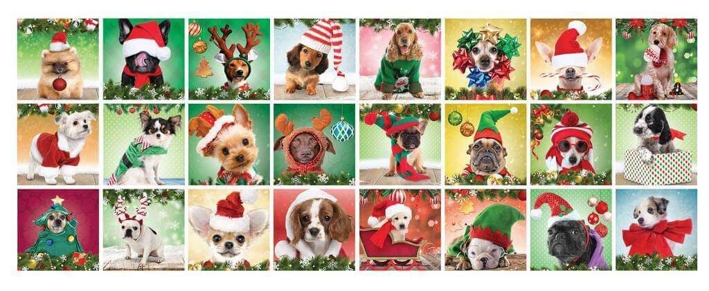 Eurographics - Christmas Dogs - Advent Calendar - 24 x 50 Jigsaw Puzzle