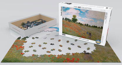 Eurographics - Claude Monet - The Poppy Field - 1000 Piece Jigsaw Puzzle