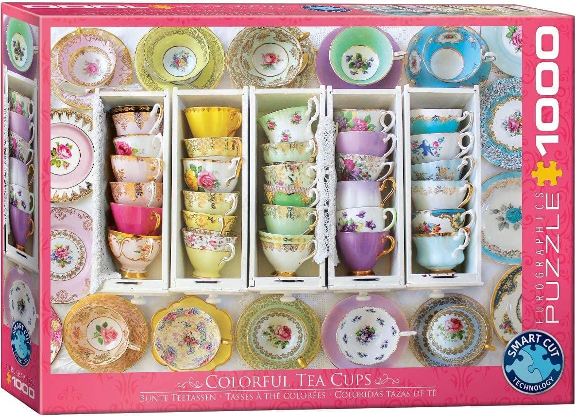 Eurographics - Colorful Tea Cups - 1000 Piece Jigsaw Puzzle