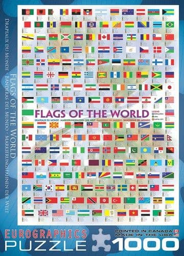 Eurographics - Flags of the World - 1000 Piece Jigsaw Puzzle