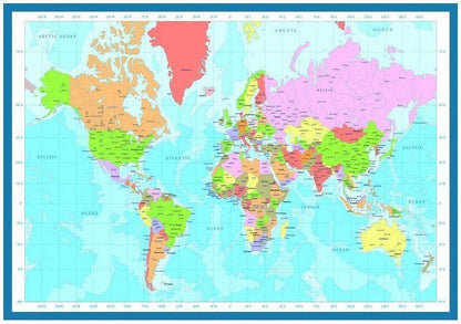 Eurographics - Map of the World - 1000 Piece Jigsaw Puzzle