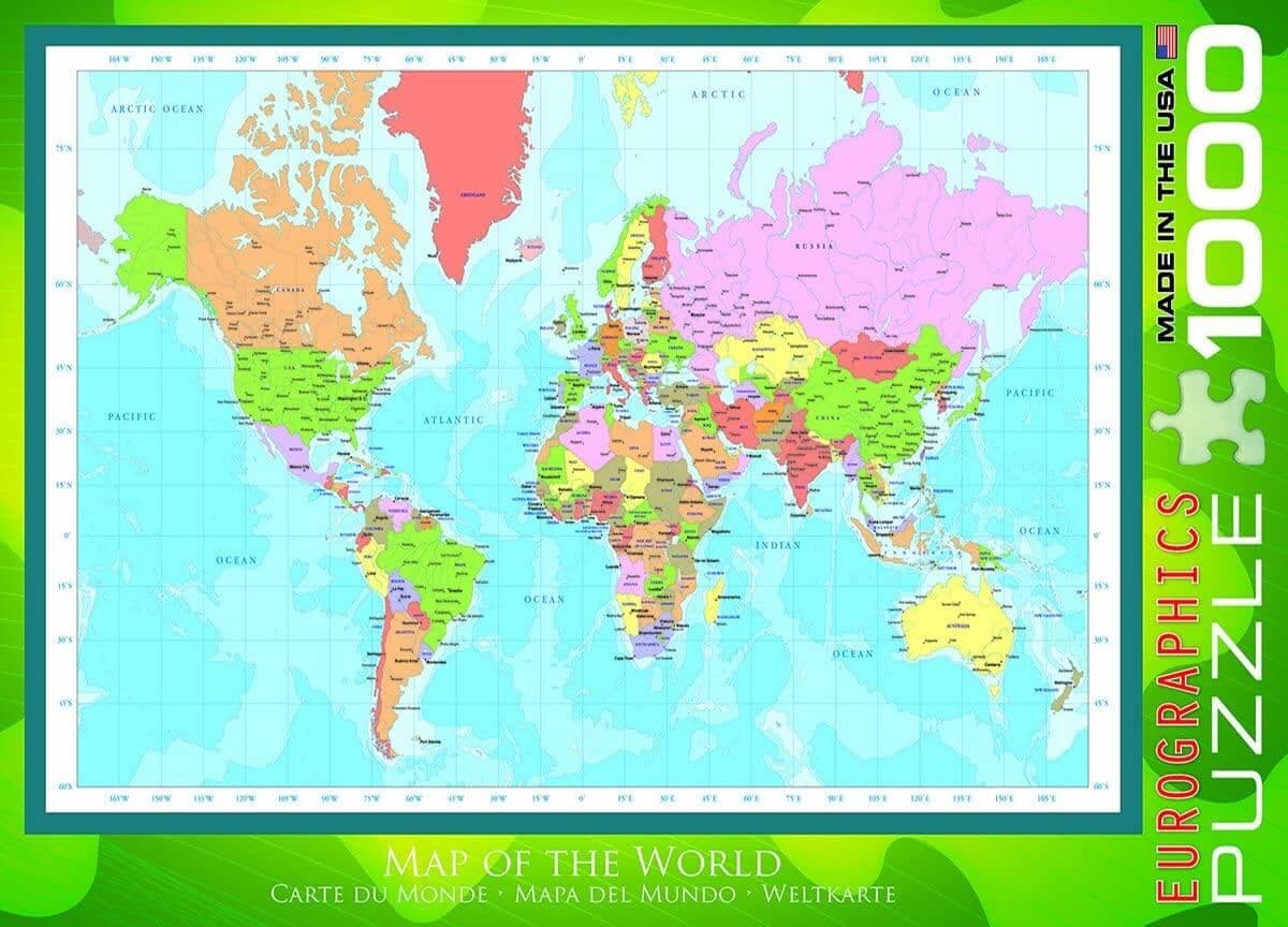 Eurographics - Map of the World - 1000 Piece Jigsaw Puzzle
