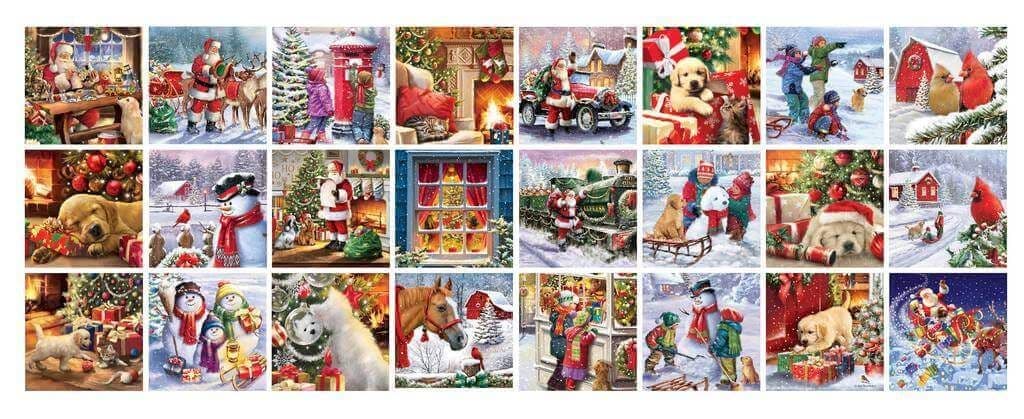 Eurographics - Merry Christmas - Advent Calendar - 24 x 50 Jigsaw Puzzle