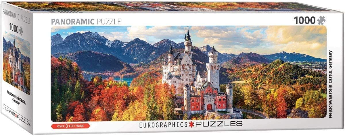 Eurographics - Neuschwanstein Castle in Autumn - 1000 Piece Panoramic Jigsaw Puzzle
