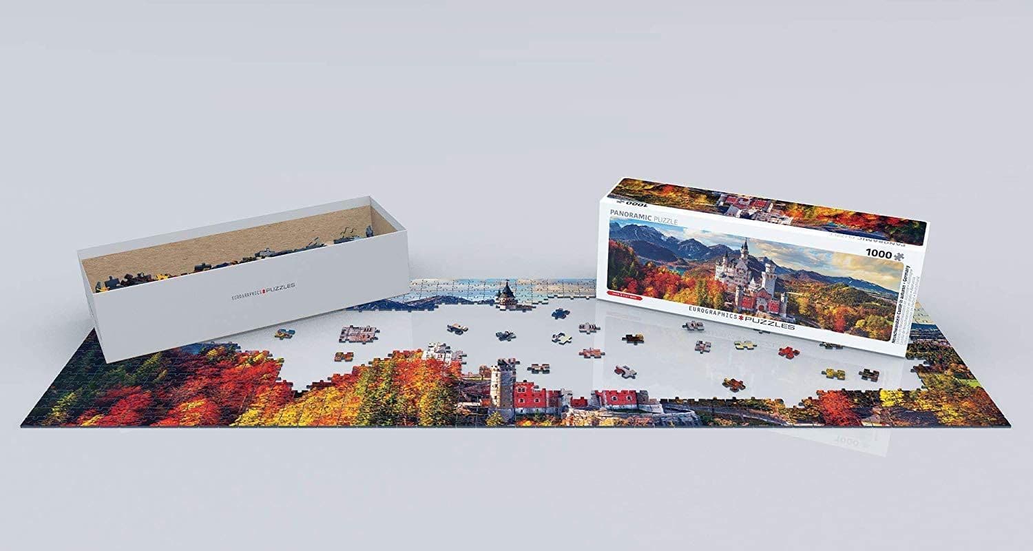 Eurographics - Neuschwanstein Castle in Autumn - 1000 Piece Panoramic  Jigsaw Puzzle