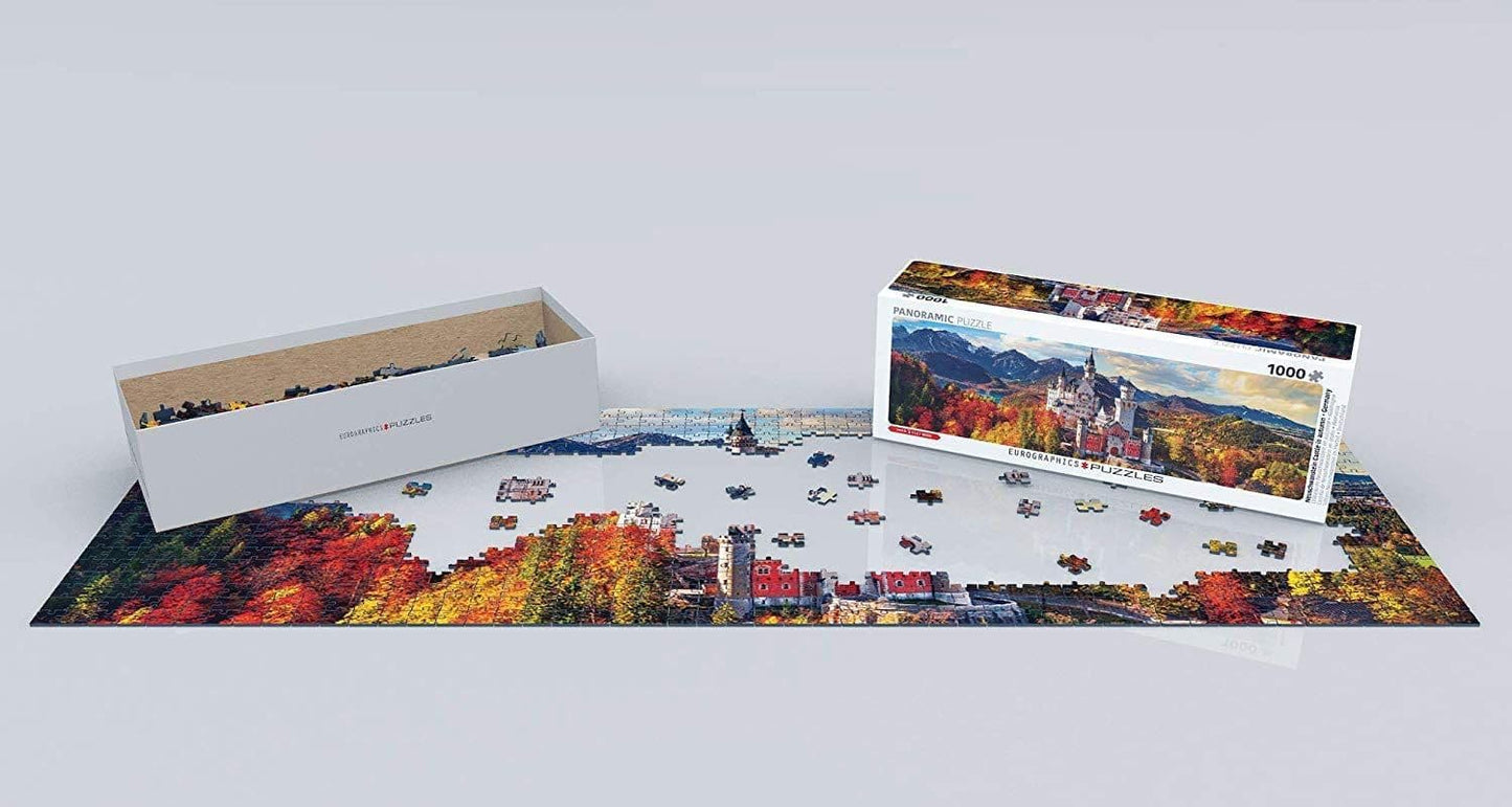 Eurographics - Neuschwanstein Castle in Autumn - 1000 Piece Panoramic Jigsaw Puzzle