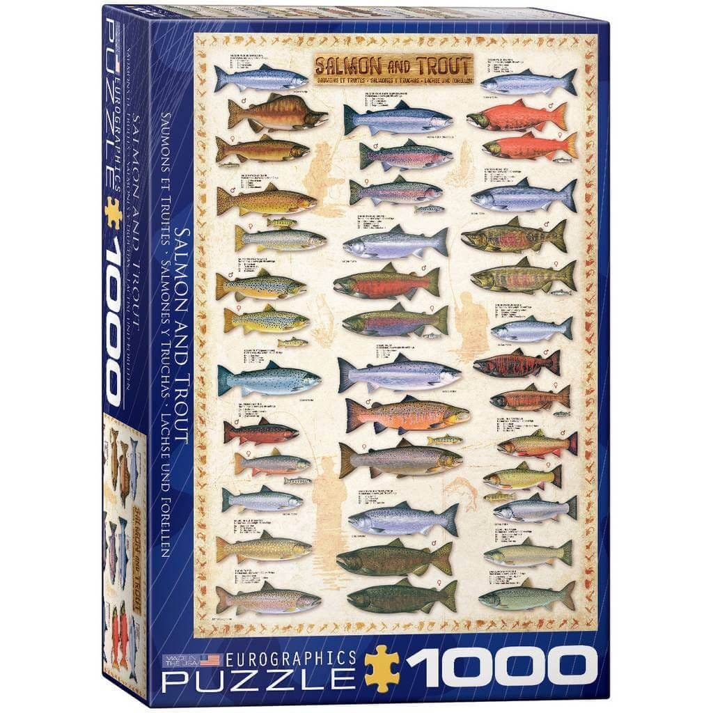 Eurographics - Salmon & Trout - 1000 Piece Jigsaw Puzzle