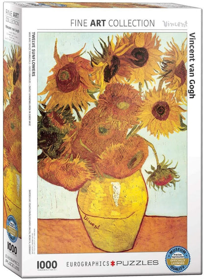 Eurographics - Van Gogh - Twelve Sunflowers - 1000 Piece Jigsaw Puzzle