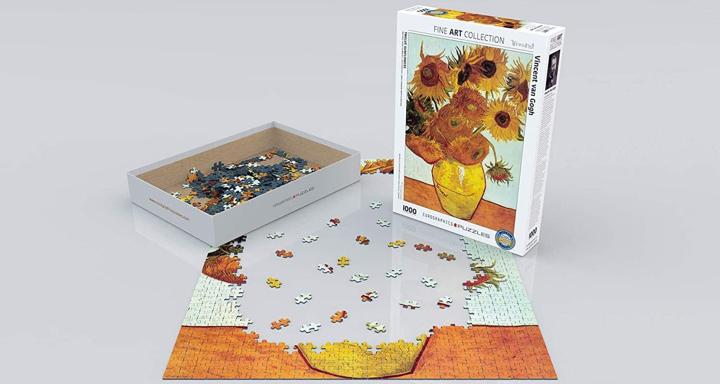 Eurographics - Van Gogh - Twelve Sunflowers - 1000 Piece Jigsaw Puzzle