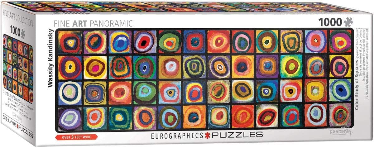 Eurographics - Wassily Kandinsky - Color Study of Squares - 1000 Piece Panoramic Jigsaw Puzzle