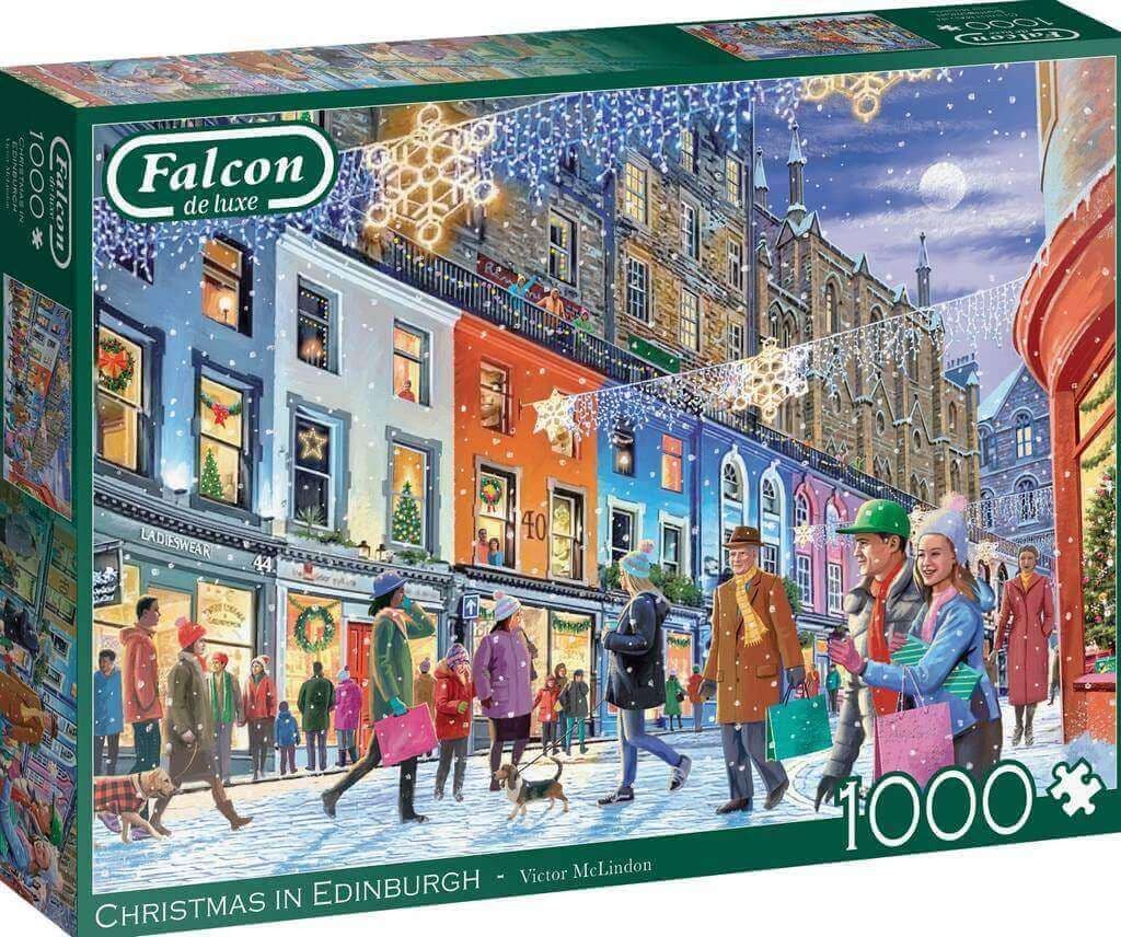 Falcon de luxe - Christmas in Edinburgh - 1000 Piece Jigsaw Puzzle