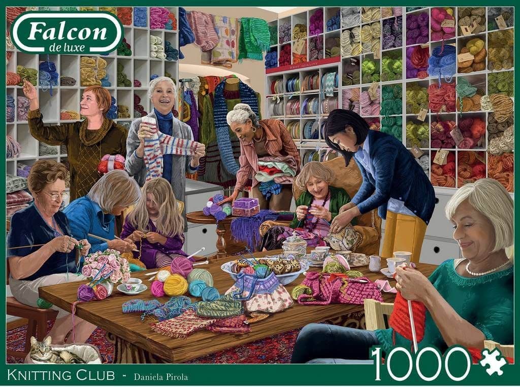 Falcon de luxe - Knitting Club - 1000 Piece Jigsaw Puzzle