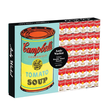 Galison - Andy Warhol Soup Can 2-sided - 500 Piece Jigsaw Puzzle