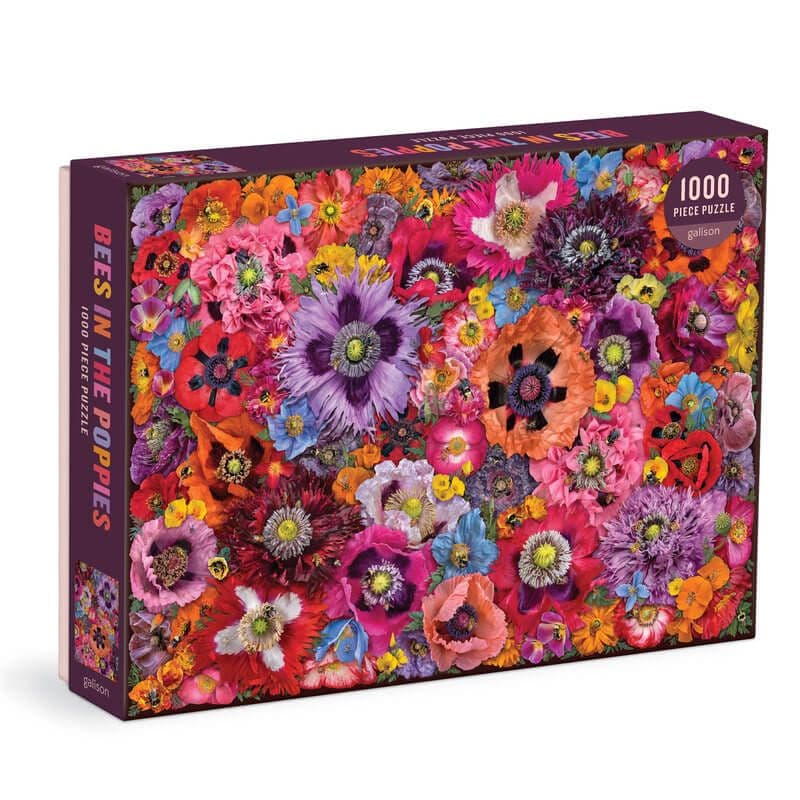 Galison - Bees in the Poppies - 1000 Piece Jigsaw Puzzle