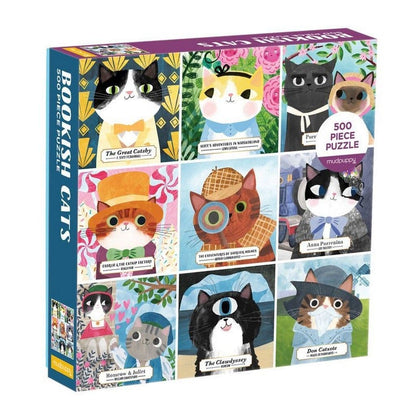 Galison - Bookish Cats - 500 Piece Jigsaw Puzzle