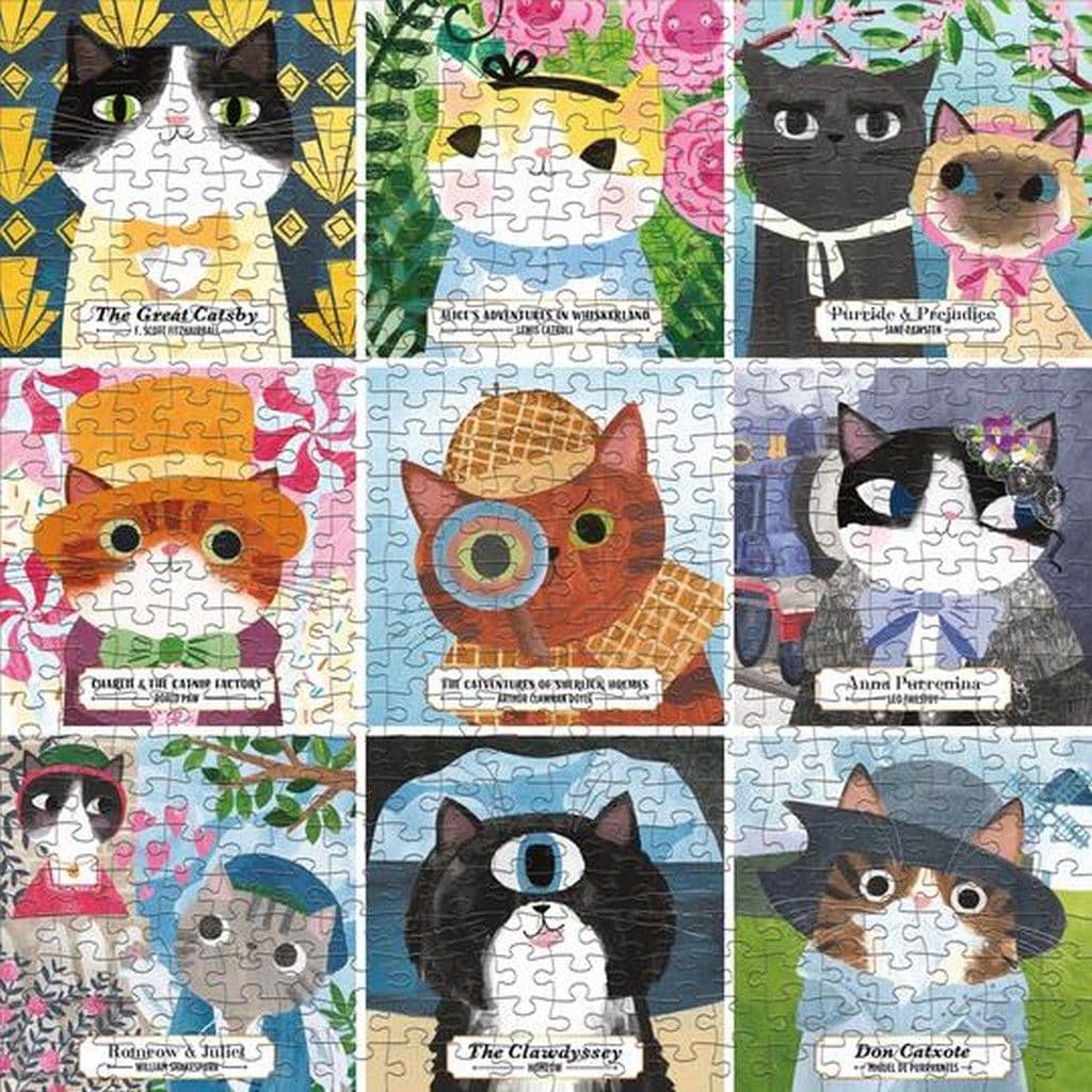 Galison - Bookish Cats - 500 Piece Jigsaw Puzzle