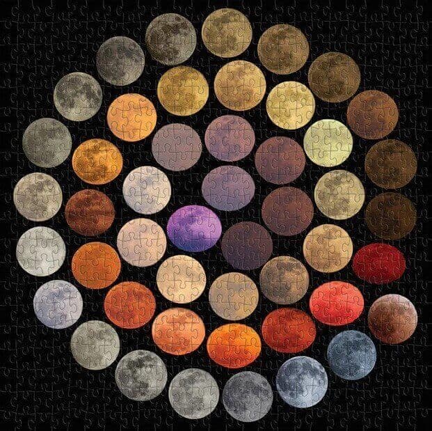 Galison - Colours of the Moon - 500 Piece Jigsaw Puzzle