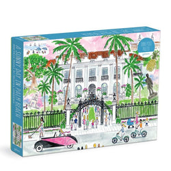 Galison - Michael Storrings - A Sunny Day in Palm Beach - 1000 Piece Jigsaw Puzzle